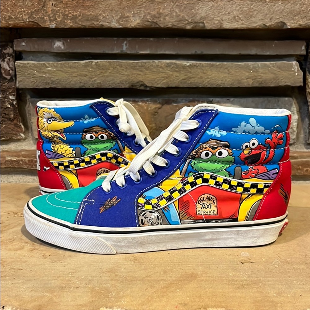 Vans x Sesame Street Sk8-Hi High-Top Canvas Sneakers Colorful